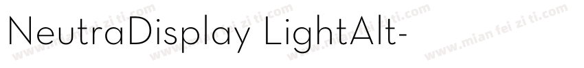 NeutraDisplay LightAlt字体转换
